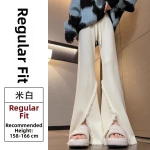 Chic Elegant French Design Casual Slimming Flared Trousers