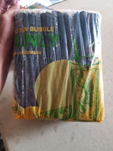 Sedotan Steril Bubble Boba 12mm x 21cm Hitam