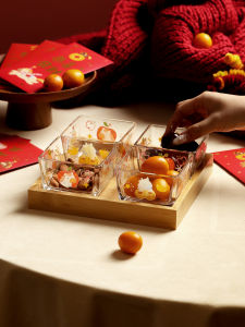 LOTUS BLUE | High Aesthetic Quadrant Snack Tray
