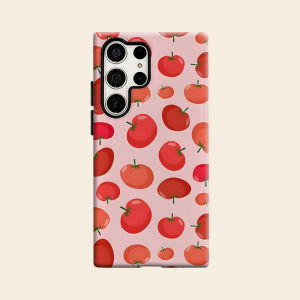 Cartoon Tomato Print Luxury Fashion Full Lens Protective Case for Samsung Galaxy S26 S25 S24 A56 A36 Plus Ultra
