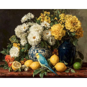 KAYOU | Painting By Numbers Paint Kit Decorative Paintings Vase Canvas Painting for Adults Coloring By Numbers Diy Gift