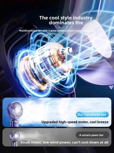 MONLEYTA | Portable Handheld Mini Fan Rechargeable Office Desk Neck Hanging USB Student Dormitory Small Personal Fan Compact Size