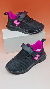 Summer Kids Casual Black Girls Mesh Breathable Shoes Fashion For 7-15y Lightweight Sport Students Children Sports Walking Shoe