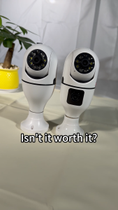 [BUY 1 TAKE 1] V380 Pro Dual Lens CCTV Bulb Camera 360 Rotation HD Night Vision With Two Way Audio and Speaker ip Security Cameras Auto Tracking Bulb Indoor Home Monitor IP Cameras