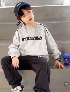 Bộ quần áo thu đông cho bé trai 18-45kg mẫu N5 vải nỉ da cá dày dặn giữ ấm tốt hàng may kĩ