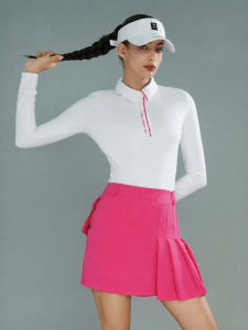 EUROPEAN TOUR | Thermal Soft Golf Womens Polo Long Sleeve T