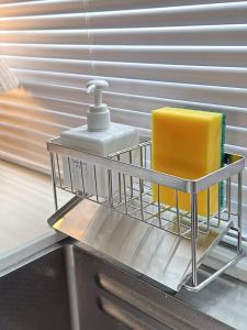 Boshang Home 304 Stainless Steel Kitchen Sink Storage Rack Dishwashing Sink Drain Rack Sponge Drainage Shelf Kitchen Organizer