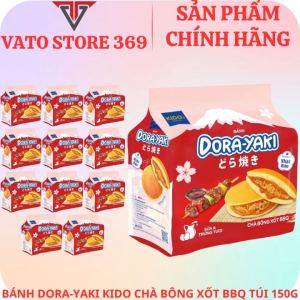 Bánh dorayaki chà bông xốt bbq KIDO túi 150g (thùng/gói)