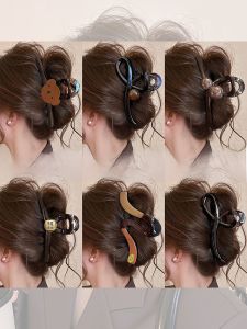 Extra Large Hair Claw Clip Womens Stylish Plaited Hair Accessory Fullness Shark Clamp High End Feeling Hair Jewelry