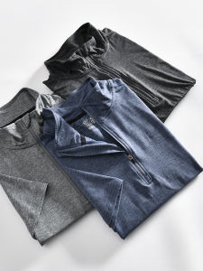 เสื้อยืดแขนสั้นผู้ชายระบายอากาศได้ดี แห้งเร็ว ทรงหลวม ปกติ ฤดูร้อน 2024 เสื้อผ้าทำงาน แฟชั่นเมือง