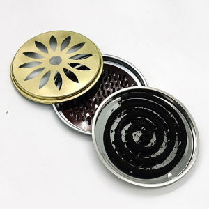 Hộp/Khay Đựng Nhang Muỗi Thép Không Rỉ Có Nắp Đậy An Toàn Cho Trẻ Em