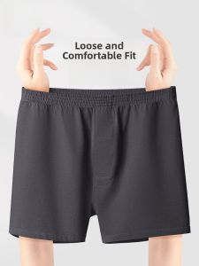 miiow | Pure Cotton Boxer Briefs For Men High Waist Comfortable Home Sleepwear Loose Plus Size Arrogant Pants Youth Fashion Basic Style