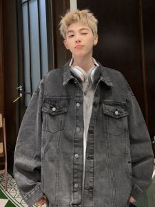 JIARONG | American Retro Stylish Gray Mens Jacket