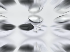 กระจกมองหลัง ทรงกลม/ใบไม้ ตรงชุบโครเมียม พับได้ 360 องศา รวมขายึด