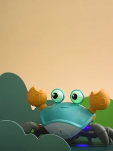 Avoidance Crawling Crab Octopus Sensory Walking Toy With Music And Lights For Baby Toddlers