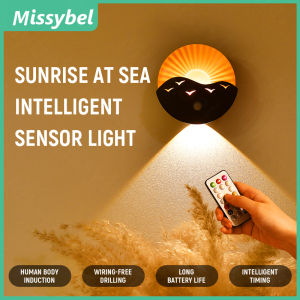 New product sunset dusk atmosphere intelligent human body sensing LED night light suitable for living room wardrobe cabinet corridor staircase kitchen decoration lighting color tone light color C-shaped rechargeable night light