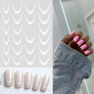 DIY Decoration Stencil Manicure Gradient French Line Manicure Nail Art Stickers Self-Adhesive Decals Design Nail Tips Guides