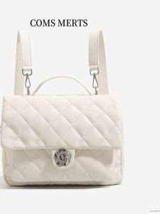 Fashionable Versatile Commuter Shopping Date Womens Backpack Soft PU Leather Flap Cover Closure Shoulder Strap Dual Purpose Bag