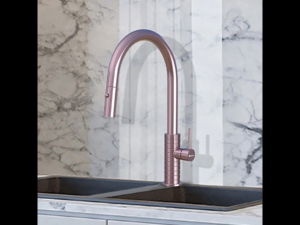Vòi rửa bát Konox Venice Bronze thiết kế bo tròn sang trọng dây rút linh hoạt xoay 360 độ