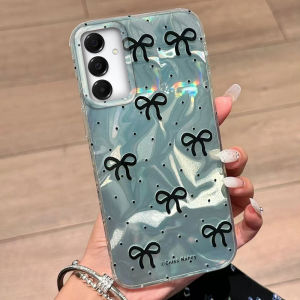 Black Bowknot Cirular Dots Women Phone Case For Samsung Galaxy A56 A55 A16 A07 A17 A26 A36 A25 A35 A14 A34 A54 A15 A13 A12 Cover