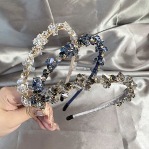 Korean Popular Women Crystal Rhinestone Girl Headband Hair Band Elegant Jewelry Beauty Headbands Pressure Hair Accessories Headdress