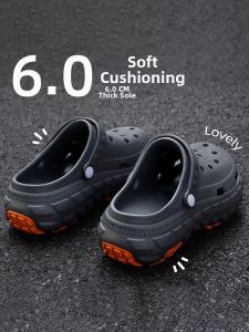 BAIMUQINGCHEN | EVA Non-slip Odor-resistant Sandals Mens New 2026 Semi-enclosed Toe Half Slide
