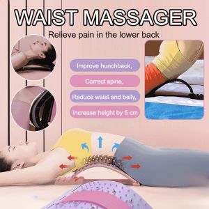 Lumbar Traction Massager Acupuncture Magnetic Therapy Waist Support Waist Cushion Back Magnet Cervical Lumbar Correction Soothing Device