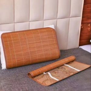 ปลอกหมอนหวายไม้ไผ่ระบายความร้อนสำหรับคนเดียว Ice ผ้าไหม ปลอกหมอนผ้าปูที่นอนฤดูร้อนระบายอากาศได้เสื่อทำความเย็นหนึ่งคู่