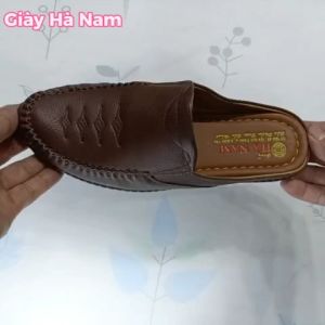 Dép Bít Mũi Nam TiTi ĐÔ Da Bò Thật Cao Cấp GSB20123
