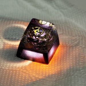เรซิ่นส่วนบุคคลโลหะเกียร์หมวก Diaphanous Cross Axis คีย์บอร์ด Key Cap Sar1