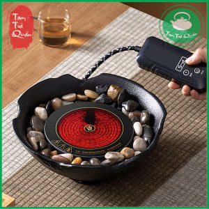 Bếp đun hồng ngoại phong cách cổ điển (có đá sỏi) tặng kèm vỉ nướng