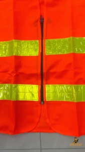 Nasara HQ250 Zip Safety Vest Visible Velcro Two Reflective Line Safety Vest Jaket Keselamatan