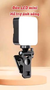 Đèn Led Mini selfi Siêu Sáng Hỗ Trợ Ánh Sáng Quay Video Chụp Ảnh Livestream Quay Vlog - Chính Hãng RIUSTORE
