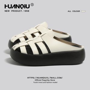 HuanQiu | Thick Sole Breathable Hollow-out Roman Sandals