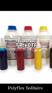 Polyflex Solitaire Tinta Ink Warna CMYK Untuk Mesin DTF Paper Transfer Film 100ml