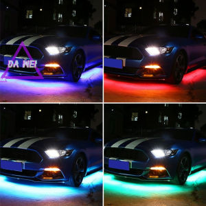 12V Car LED Lights Underglow Flexible Strip Lights RGB Car Under System Atmosphere Lamps App / Remot