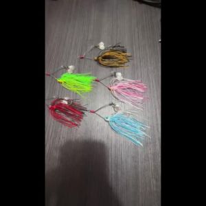 5pcs Chatterbait Artificial Bait Skirts Weedless Buzzbait Wobbler For Bass Pike Walleye Rotating Compound Spinning Fishing Lures