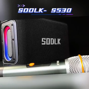 SODLK S530 คาราโอเกะลำโพงบลูทู ธ ไร้สายพร้อม 2 ไมโครโฟน 150W Deep Bass ลำโพงกันน้ำ รองรับ TWS/USB/TF