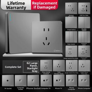 Home Wall Mounting Panel Switch Socket 86 Type