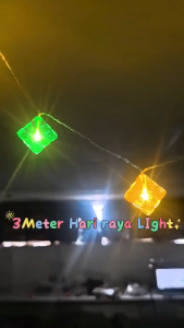 2025 Lampu Hias Ramadan Lampu Zongzi Kuning-Hijau  Dekorasi Ruangan Cantik Baterai USB 2-in-1 Lampu Kedip 3m Lampu Gorden Ruangan Luar Ruangan Lampu Bintang Tahan Air dengan Baterai USB Kotak Dekorasi Lebaran