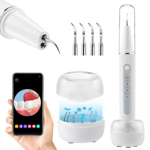 Ultrasonic Dental Scaler Teeth Whitening Tartar Electric Remover Tooth Stain Calculus Oral Care Tool with Camera IPX7 Waterproof