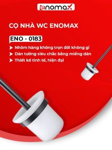Cọ bồn cầu Enomax chà cọ toilet sàn nhà vệ sinh dán tường tặng kèm keo dán (Eno 0129)