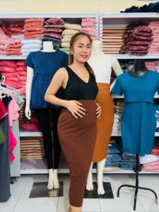 Korean THICK Knitted Maternity Skirt High Waisted High Quality