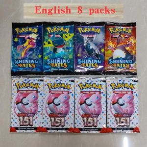 4 packs/8 packs Pok é mon cards Prism Evolution Crimson Violet 151 Burst Spark PALDEAN FATES English Booster Battle Trade Card