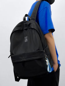 Backpack Mens Japanese Leisure Simple Schoolbag College Student High School Student Large Capacity Fashion Trendy Backpack Computer Bag