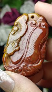 Ocean Jasper Pendant 海洋碧玉富贵招财如意吉祥精美巧雕貔貅吊坠