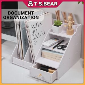 File Holder Document Tray Office Desk Storage Stationery Box Rak Kertas Desktop Paper Organizer Rack 多层文件架 STA04