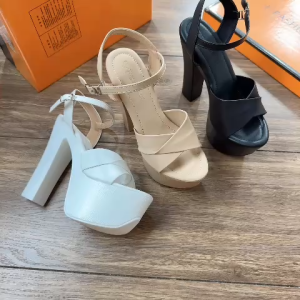 Giày sandal nữ cao gót đế đúp 14p sang chảnh