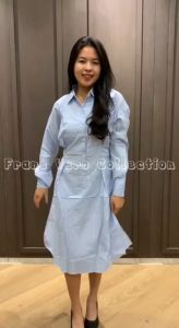 Soon Stripe Dress Bahan katun salur Ld 100cm P 105cm 1015