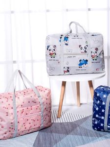 PTT Tas Travel Lipat Motif Besar Foldable Travel Bag Hand Carry Waterproof Tas Koper Lipat Jinjing Polos Murah Import